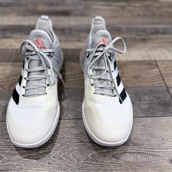 adidas Adizero Ubersonic 4 White, Light Grey & Black Tennis Shoe, women’s size 9 - Picture 3 of 12